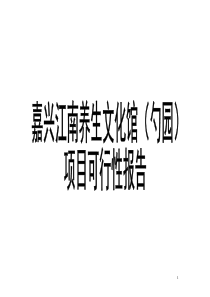 养生文化馆项目可行性报告