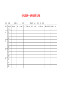 幼儿园校车一日常规检查记录表