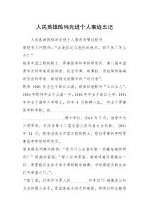 2021年人民英雄陈伟先进个人事迹五记