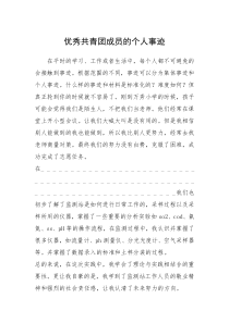 2021年优秀共青团成员的个人事迹