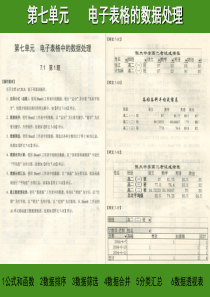 电子表格的数据处理