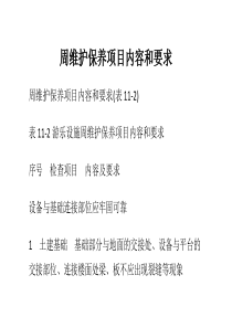 周维护保养项目内容和要求