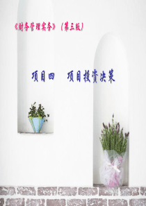 四项目投资决策