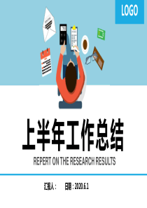 扁平化工作总结年中汇报PPT模板