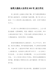 2021年旮旯儿里的人生作文字初三作文
