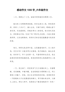 2021年感动作文字六年级作文