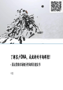 埃森哲为某运营商制定的市场细分咨询项目建议书