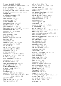 高二第二学期phrase