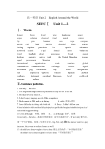 高一英语Unit2