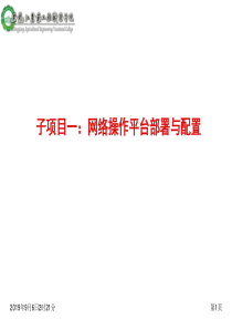 子项目一网络操作平台部署与配置