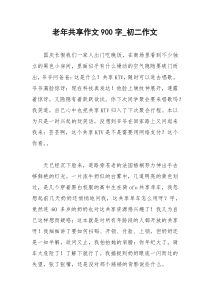 2021年老年共享作文字初二作文