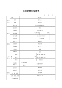 民用建筑初步调查表