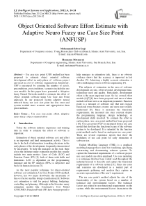 基于自适应模糊神经USP的面向对象的软件工作量估计(IJISA-V4-N6-2)