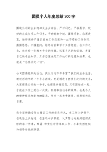 2021年团员个人年度总结字