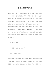 2021年审计工作总结精选