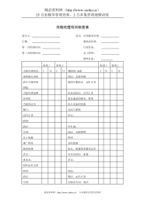 当值经理项目检查表