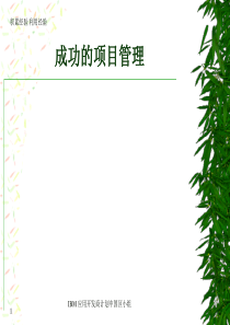 成功的项目管理（推荐PPT160）
