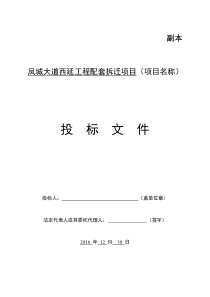 拆迁项目技术标