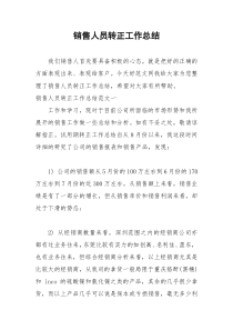 2021年销售人员转正工作总结