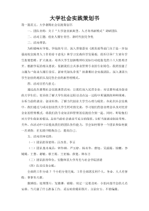 大学社会实践策划书