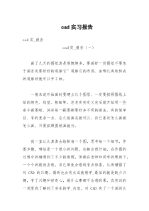 cad实习报告