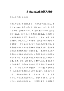 县防办能力建设情况报告