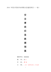 水利工程事故应急方案