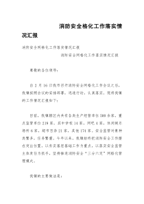 消防安全格化工作落实情况汇报
