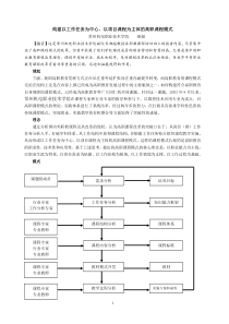 构建以工作任务为中心、以项目课程为主体的高职课程模式