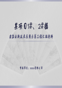 某项目湖北省建筑业新技术应用示范工程验收PPT