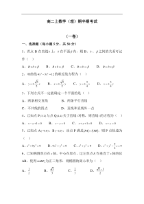 高二上数学(理)期半期考试