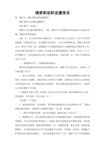 调度职述职述廉报告