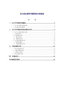汉口西北湖写字楼项目分析报告