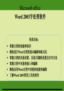 Word基础知识培训