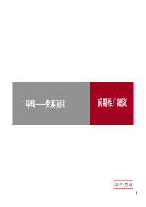 江西贵溪县华瑞项目前期推广建议_64PPT