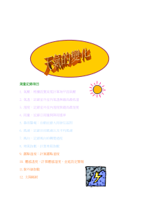 测量记录项目