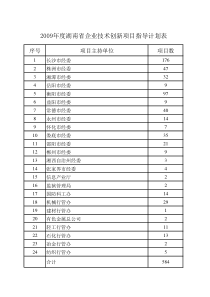 湖南09年技术创新项目