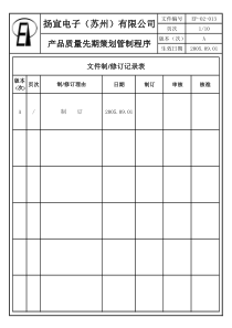 APQP程序文件