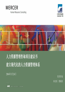 科院人力资源体系建设项目建议书