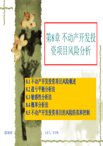 第8章不动产开发投资项目风险分析