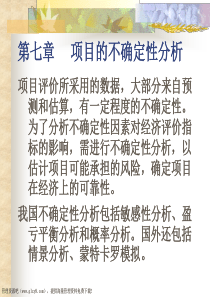 第七章项目的不确定性分析