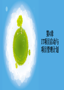 第4章IT项目启动与项目管理计划