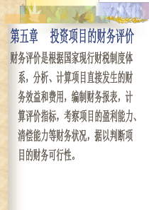 第五章投资项目-财务评价