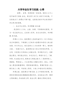 大学毕业生学习实践.心得