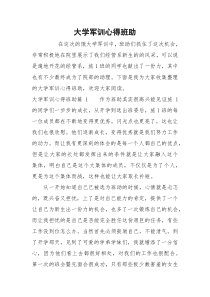 大学军训心得班助