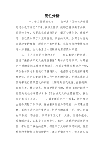党性分析