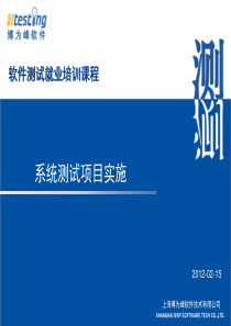 系统测试项目实践