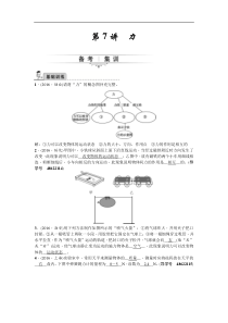 第7讲　力人教版中考物理