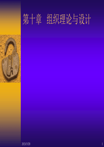 第十章组织理论与设计