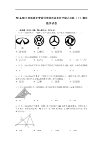 2014-2015年浠水县朱店中学八年级上期末数学试卷及答案解析